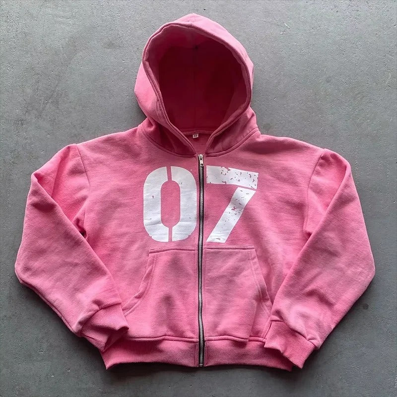 07 Co-ord Set — Zip Hoodie & Wide-Leg Sweatpants